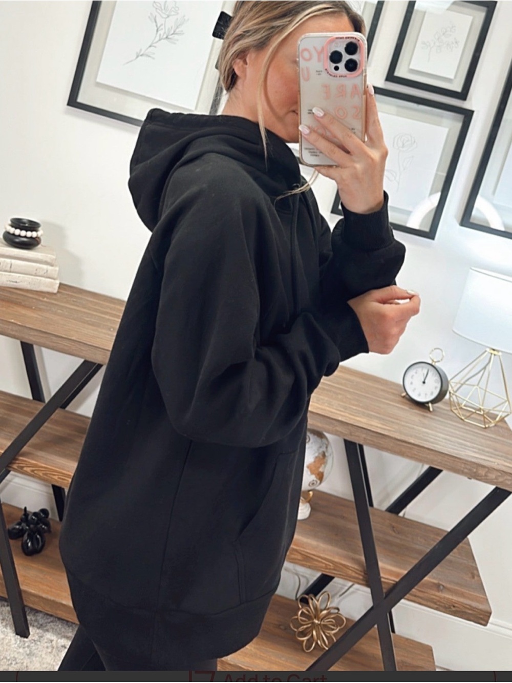 Zenana Classic Black Hoodie Sweater for Women Sz M - Picture 3 of 6